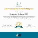 International Member American Sociery of Plastic Surgeon - Dr. De Fazio Domenico